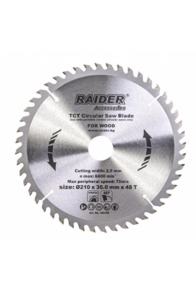 Raider Power Tools Disc circular pentru lemn 210х48Тх30mm