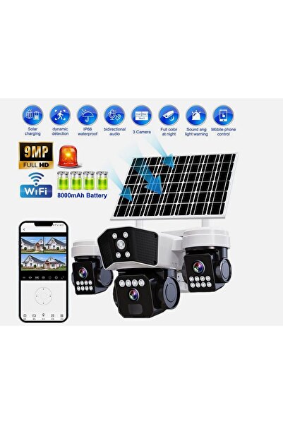 OEM Camera Supraveghere Solara 4G cu 3 Lentile, Rotire Automata, Urmarire Int...
