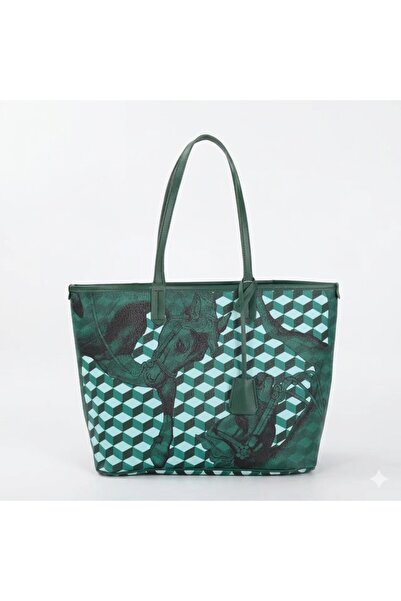 Generic Designer-Inspired Geometric Horse Tote Bag
