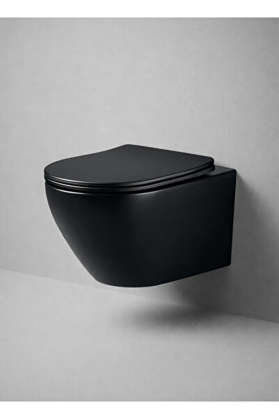 Casa Stile Vas WC suspendat W206MB negru mat capac duroplast cu amortizor