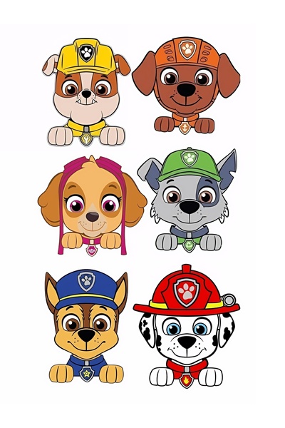 telaşe memuru PAW PATROL Yenilebilir Pasta Süsü - PAW PATROL Pasta Resmi Yeni...