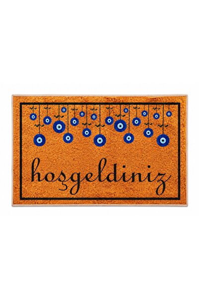 Moda ÇINAR Nazar Boncuklu Iç Ve Dış Kapı Önü Paspası 40x60