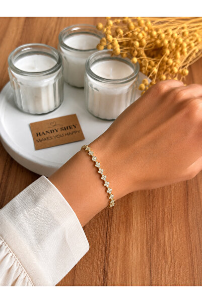 hand shey Gold Taşlı Yonca Premium Kaplama Bileklik | VIP Özel Seri | Xuping ...