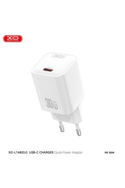 Xo Φορτιστής χωρίς καλώδιο GaN με θύρα USB-C, 30W Power Delivery, Λευκός (L148)