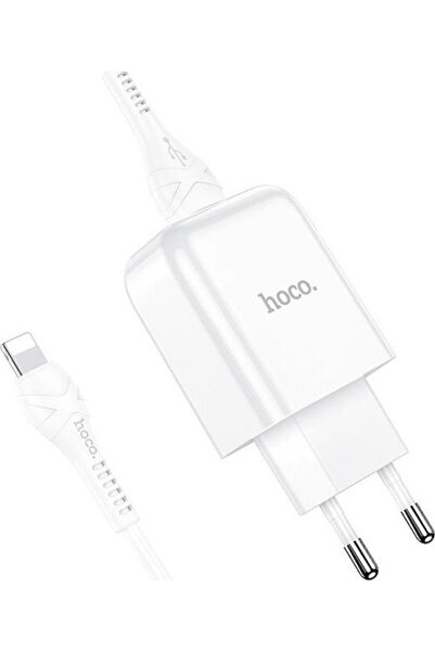 hoco. Φορτιστής Hoco με θύρα USB-A και καλώδιο Lightning 10.5W Λευκό (N2 Vigour)