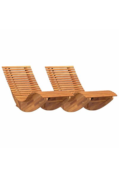 vidaxl Fotoliu de relaxare 2-persoană 2 pcs Maro 154 x 60 x 74 cm
