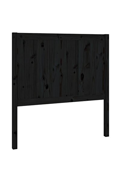 vidaxl Tăblie de pat, negru, 95,5x4x100 cm, lemn masiv de pin