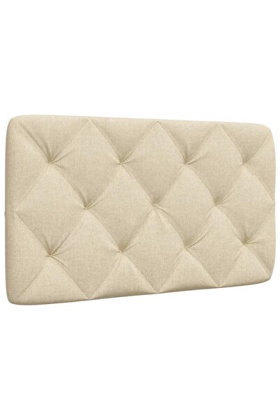 vidaxl Headboard Pillow , cream, 80 cm, textile