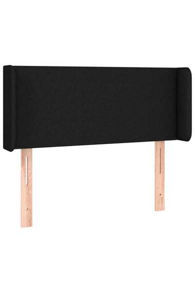 vidaxl Black headboard with wings 103x16x78/88 cm textile