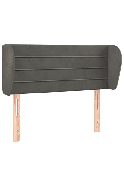 vidaxl Dark grey winged headboard 83x23x78/88 cm Velvet