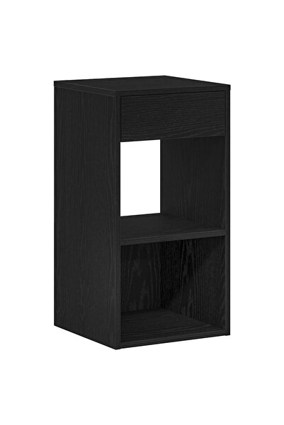 vidaxl Noptiera cu sertar stejar negru 35x34x66,5 cm