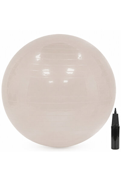 SERSIMO Minge fitness 65 cm cu pompă, antiderapantă, PVC, 150 kg, bej