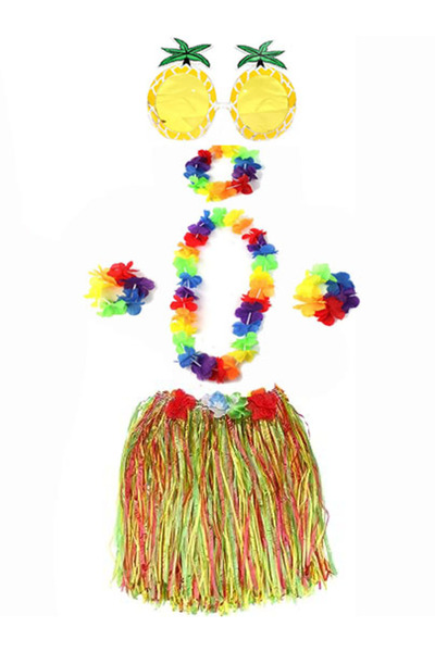ZERO LAND LVSQVR قبعة على شكل أناناس ملونة مقاس 40 سم من Luau Aloha Hawaii مت...