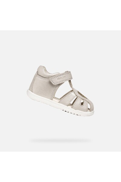 Geox Sandale gri pentru fetițe pentru primii pași Sandal Macchia