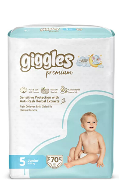 giggles Scutece copii prindere benzi laterale, Premium Junior, 11-25 kg, 70 b...