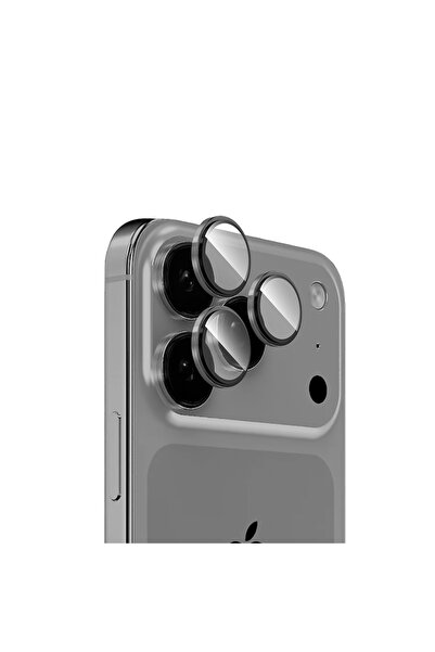 noktaks iPhone 17 Pro Compatible Camera Lens Protector Micro Glass T38361 - Gray