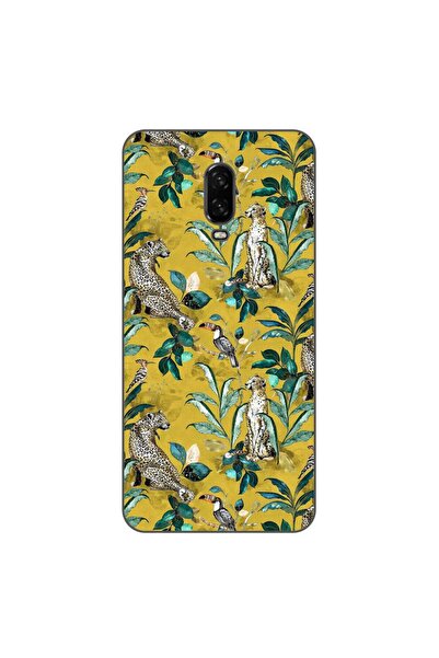 OEM Husa compatibila cu OnePlus 6T Silicon Gel Tpu Model Yellow Jungle Pattern