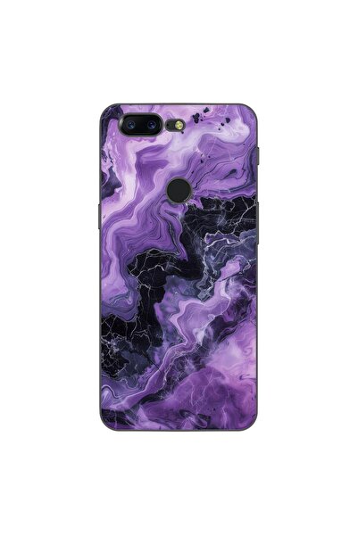 OEM Θήκη συμβατή με OnePlus 5T Σιλικόνης Gel TPU με σχέδιο αφηρημένου μωβ μαρ...