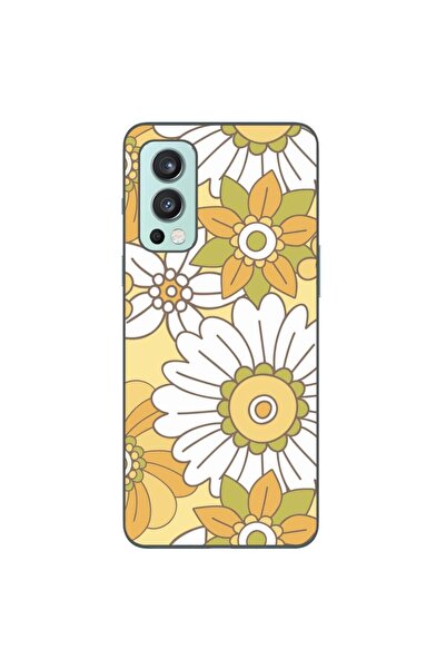 OEM Калъф, съвместим с OnePlus Nord 2, силиконов гел TPU, с пастелен градинск...