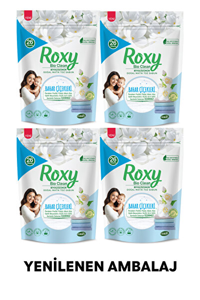 Dalan Roxy Toz Sabun Bahar Çiçekleri 800gr x 4 (Yeni Ambalaj)