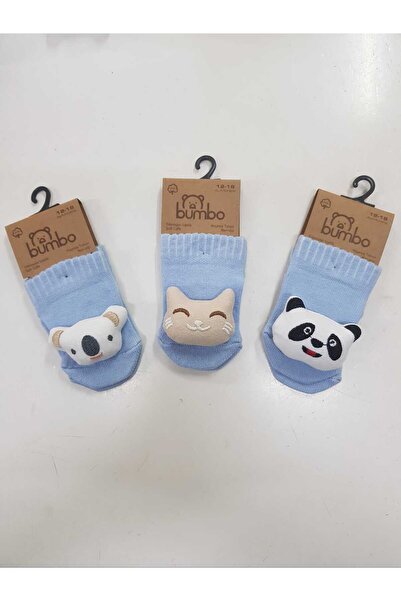 Baby by Bumbo جوارب أطفال بقاعدة مضادة للانزلاق مع إكسسوارات، 3 قطع