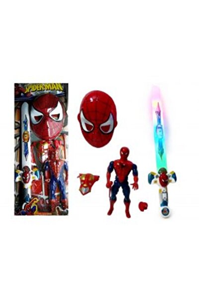 PlayFun Set de Super Erou Mască, Figurină Articulată și Sabie cu Lumini LED ș...