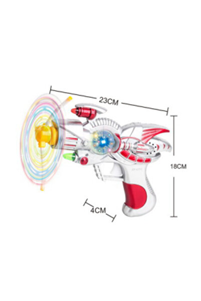 CasaDesteapta.ro Jucărie Pistol Muzical cu Elice Rotative