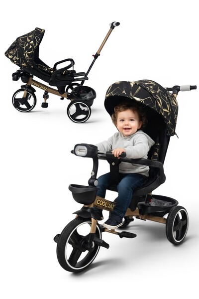 Cool Jazz Multifunctional Tricycle for Children, 360° Rotating Seat, Sleeping...