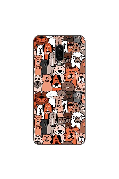 OEM Husa compatibila cu OnePlus 6T Silicon Gel Tpu Model Caini si Pisici Pattern