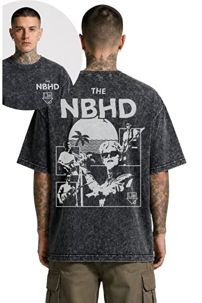 Fuddy Moda Unisex Oversize Rock Band the Neighbourhood Nbhd Back Printed Wash...
