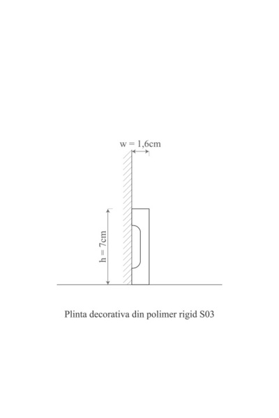 Manavi Toc de ușă din polimer rigid, Manavi, S 3-7 x 1.6 x 200 cm