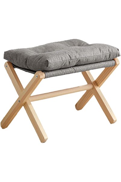Arabest Foldable Foot Rest for Couch,Upholstered Stool with Thick Cotton Cush...