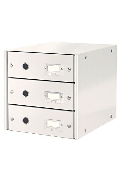 Leitz 3 Drawer White Cabinet Click&Store