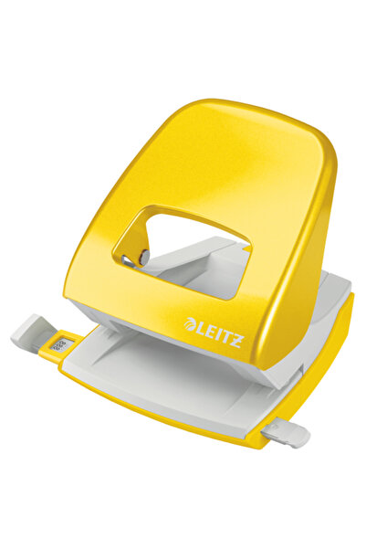 Leitz 30-Sheet Hole Punch Model 5008 Metallic Yellow WOW