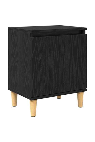 vidaxl Dulap de noapte Stejar Negru 40 x 30 x 50 cm Lemn compozit