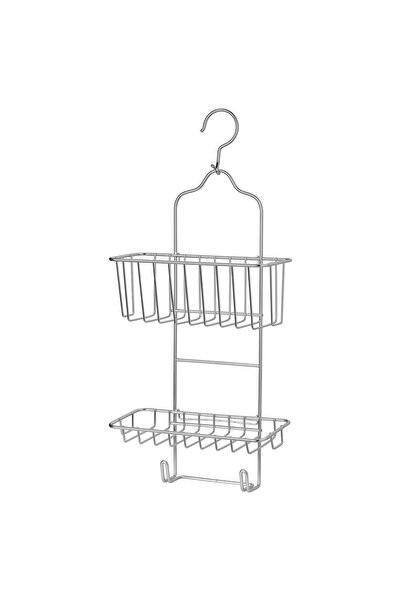 IKEA KROKFJORDEN Shower hanger, two tiers, zinc plated, 24 x 53 cm