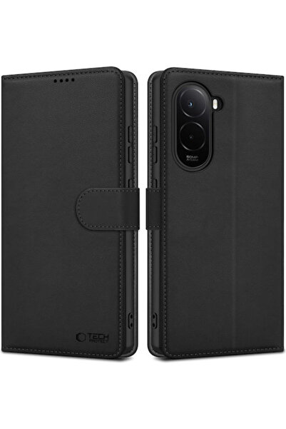 Tech-Protect Θήκη Πορτοφόλι Σιλικόνης Μαύρη (Xiaomi Poco M7)