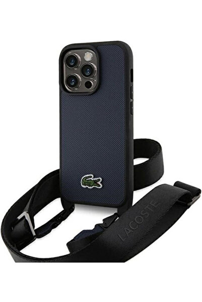 Lacoste Εμβληματική Θήκη Πλάτης Petit Pique Crossbody Πλαστική με Λουράκι Ναυ...