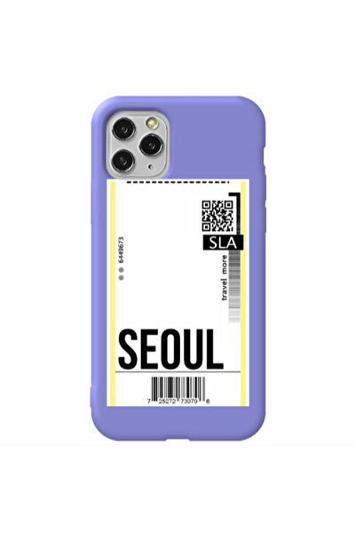 Other Apple iPhone 11 Pro Seoul Travel More Purple Colored Silicone TPU Θήκη
