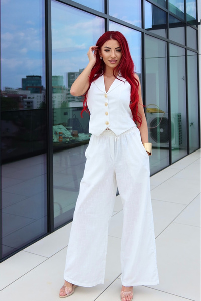 Pretty Compleu din bumbac format din pantalon si vesta