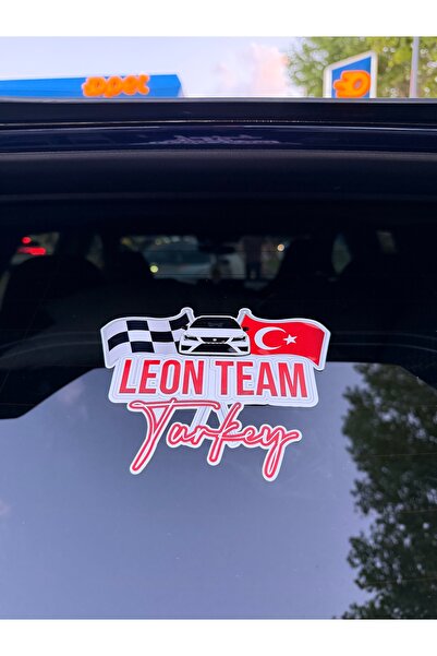 LeonTeamTurkey Seat Leon Kırmızı Araç Cam Stickeri