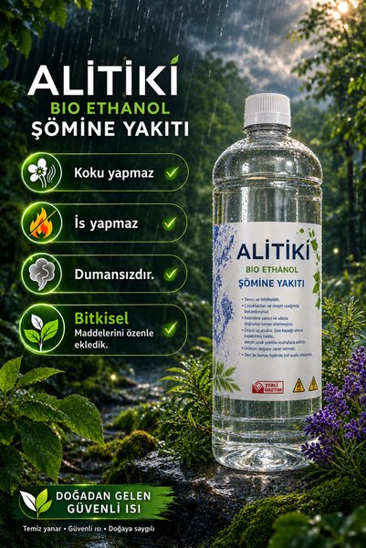 ALİTİKİ Bioethanol Şömine Yakıtı 1 Litre