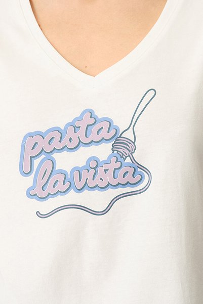 Penti Women's Cotton Lounge Pasta La Vista Shorts Sleeve Pajama Set - Mix