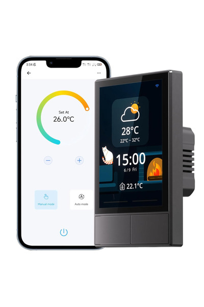 Velixo Panou de control WiFi inteligent, Ecran tactil de 3,5 inch, 2 canale, ...