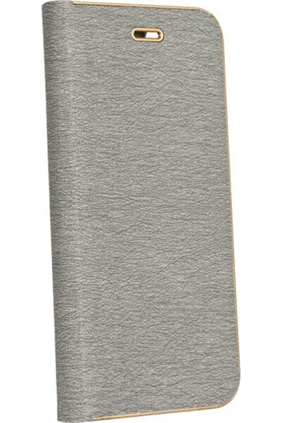 Forcell Θήκη Βιβλίο από Συνθετικό Δέρμα Ασημί (iPhone SE 2022/2020)