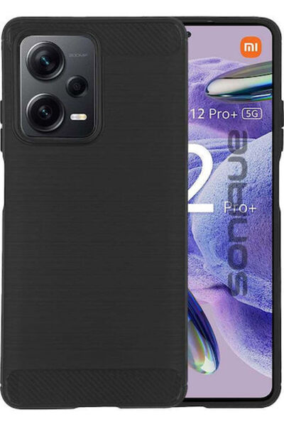 Other Θήκη Σιλικόνης Sonique Carbon Brushed Xiaomi Redmi Note 12 Pro Plus Μαύ...