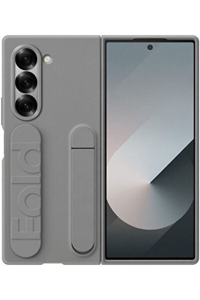 Samsung Θήκη Πλάτης Σιλικόνης με Λουράκι Γκρι (Samsung Galaxy Fold6) Κωδικός:...