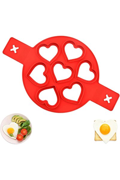 Arabest Silicone Pancake Mold,7-Circle Flip Cook Maker,Reusable Fried Egg Mol...