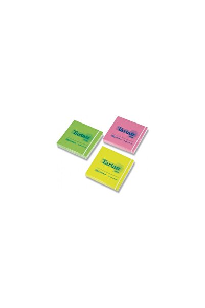 TARTAN Notițe adezive neon 76 x 76 mm