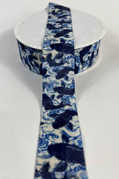 Hobigram Koiwave Indigo Goldfish Patterned Premium Ribbon – Far East Style 1 ...